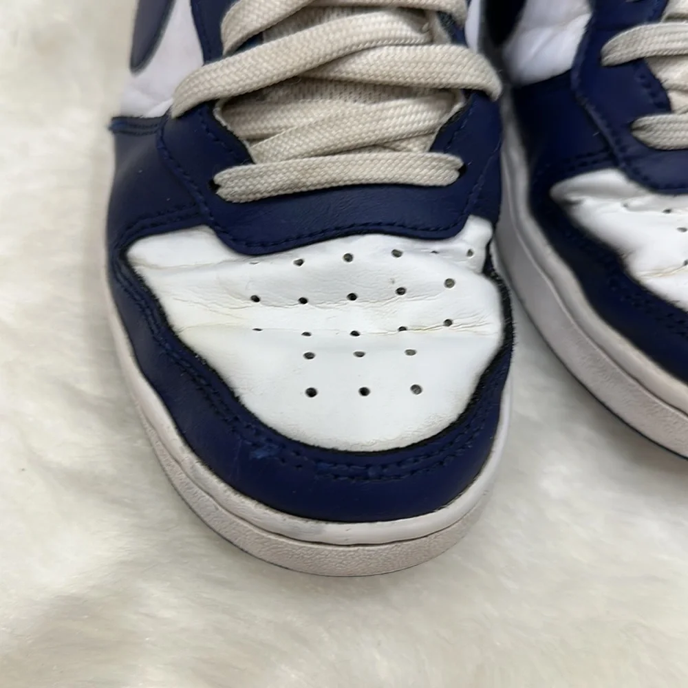 Nike Court Borough Mid 2 White Blue Youth Sneakers